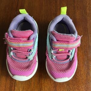 Stride Rite Pink, Purple, & Mint Athletic Sneakers with Neon Accents